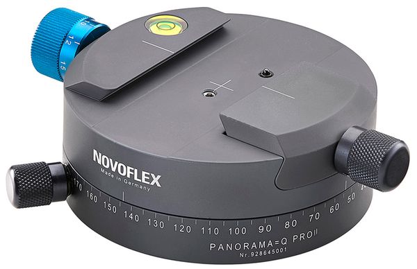 Novoflex Panoramaplatte mit Rasterung und Schnellkupplung Gravur 360 Grad Rasterung 