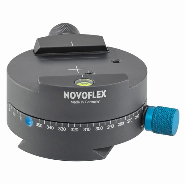 Novoflex Panoramaplatte mit Schnellkupplung Q, Schwalbenschwanzfuß und Gravur 360 Grad 