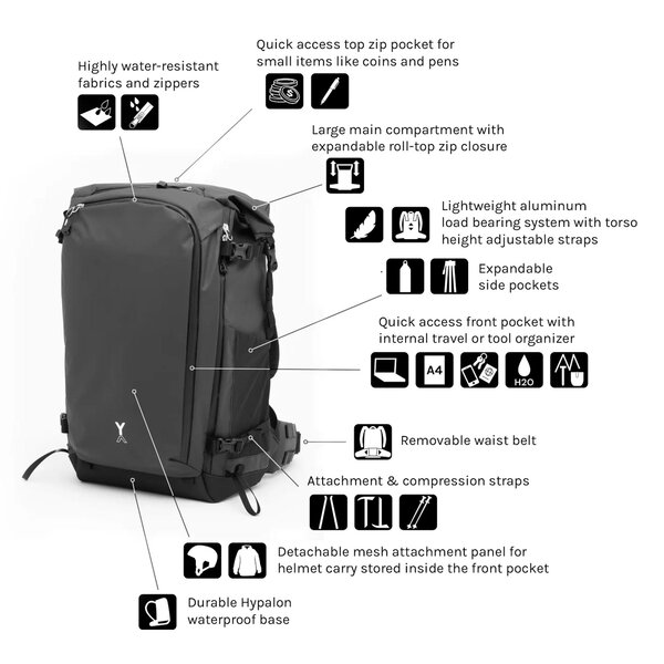 Nya-Evo Rucksack Fjord 50-C Econyl Adventure  Graphite