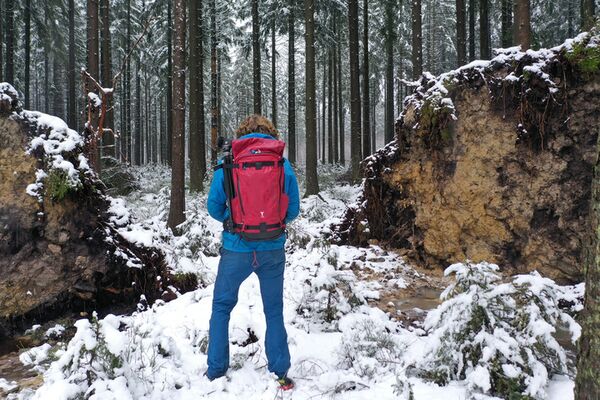 Nya-Evo Rucksack Fjord 60-C Action Pack Econyl  60 Liter Canyon Red