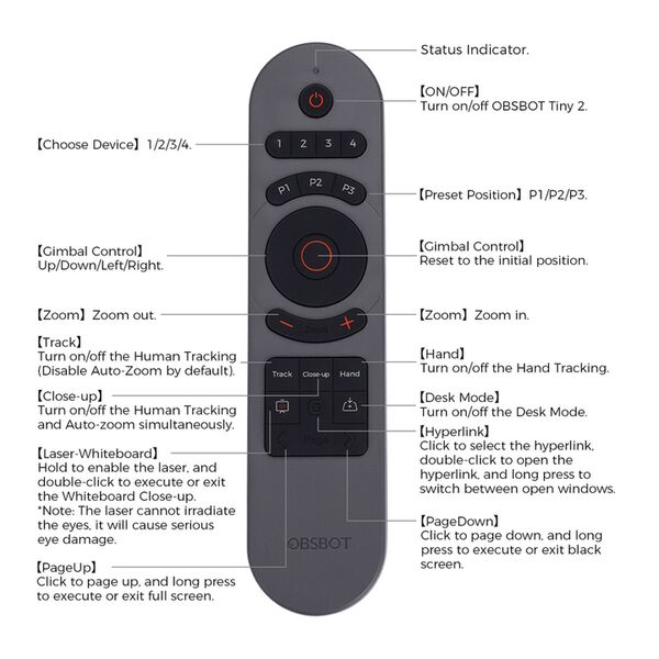 Obsbot Tiny 2 Smart Remote 2 