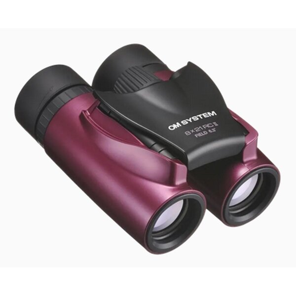 OM SYSTEM 8x21 RC II metal magenta Fernglas inkl. Tasche und Trageriemen 