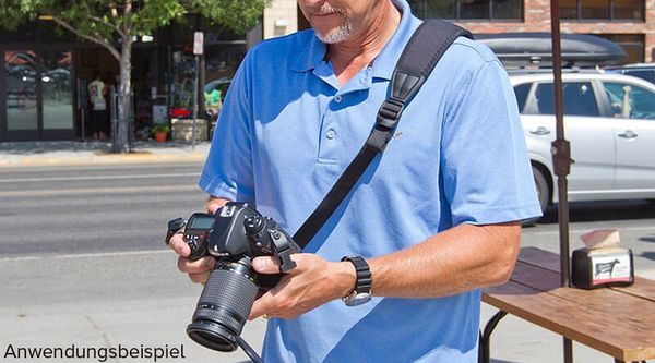 OP/TECH Urban Sling black, (eingearbeitetes Stahlseil) 