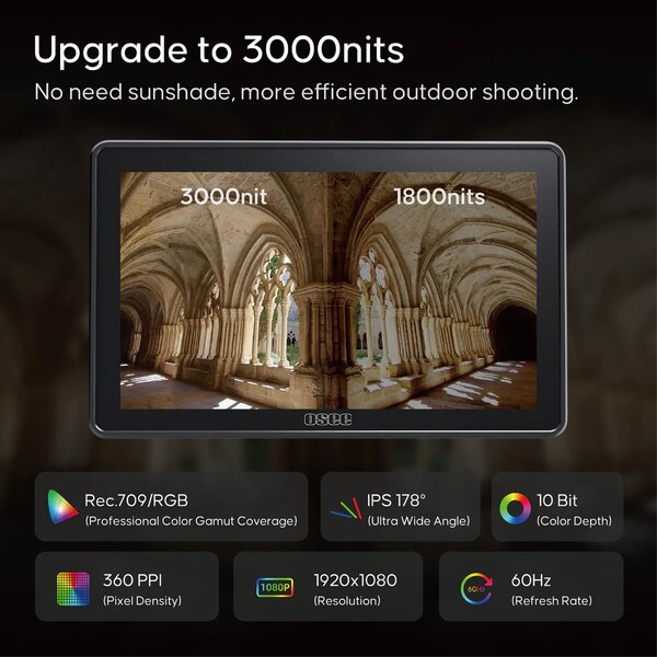 Osee Mega G7 Pro Camera Control Monitor 7 Zoll 