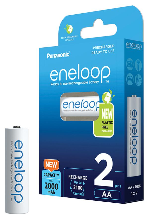 Panasonic eneloop AA 2000 mAh (BK-3MCDE/2BE)  2er Mignon Blister 