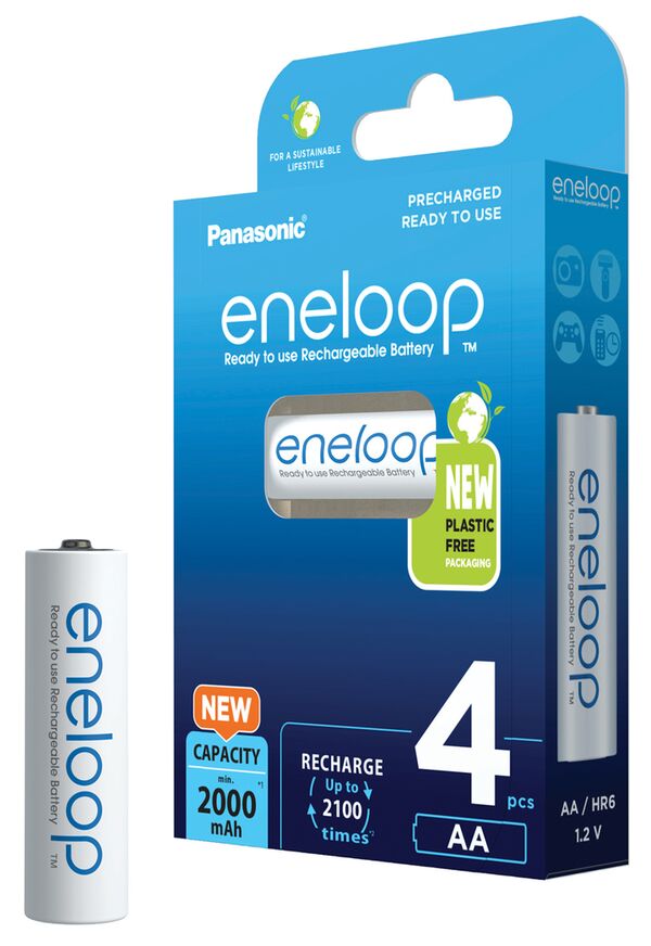 Panasonic eneloop AA 2000 mAh (BK-3MCDE/4BE)  4er Mignon Blister