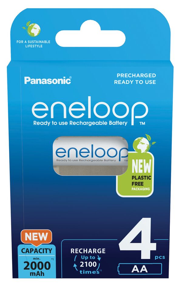 Panasonic eneloop AA 2000 mAh (BK-3MCDE/4BE)  4er Mignon Blister