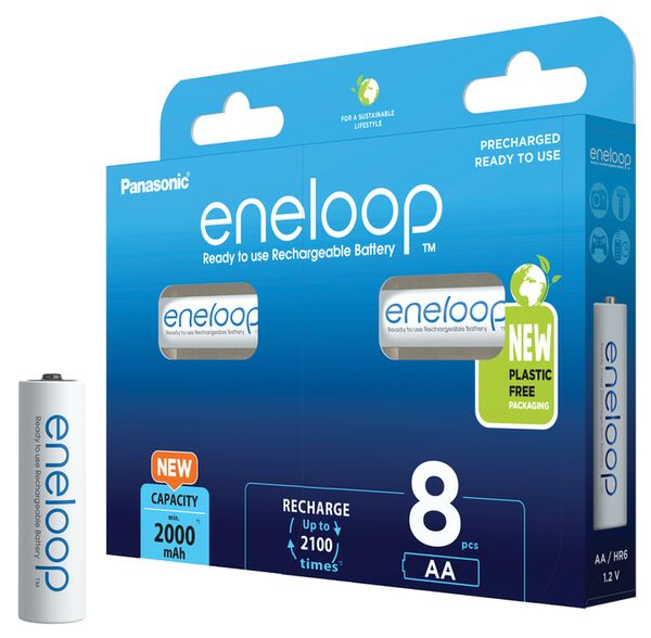Panasonic eneloop AA 2000 mAh (BK-3MCDE/8BE)  8er Mignon Blister 