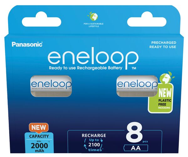 Panasonic eneloop AA 2000 mAh (BK-3MCDE/8BE)  8er Mignon Blister 
