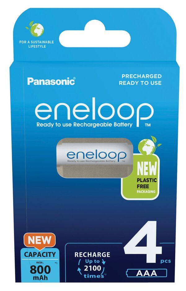 Panasonic eneloop AAA 800 mAh 4er Micro Blister (BK-4MCDE/4BE) 