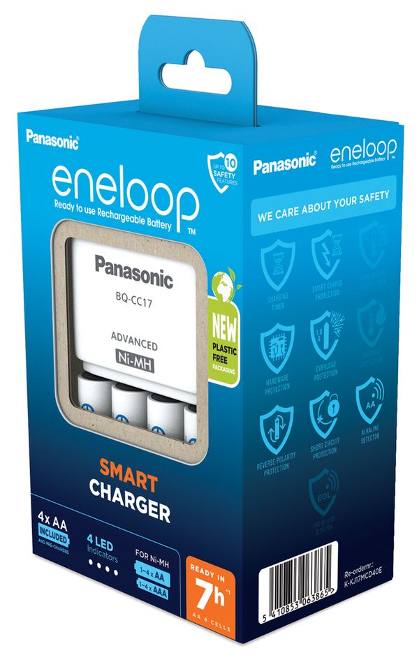 Panasonic eneloop BQCC17 inkl. 4xAA 2000 mAh, Advanced Charger 