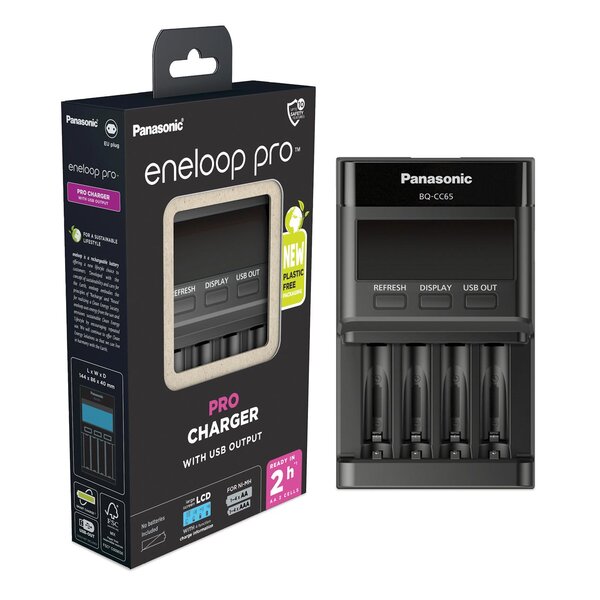Panasonic eneloop LCD Ladegerät  BQ-CC65 ERP ohne Akkus