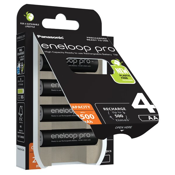 Panasonic eneloop pro AA 2500 mAh 4er Mignon Blister 