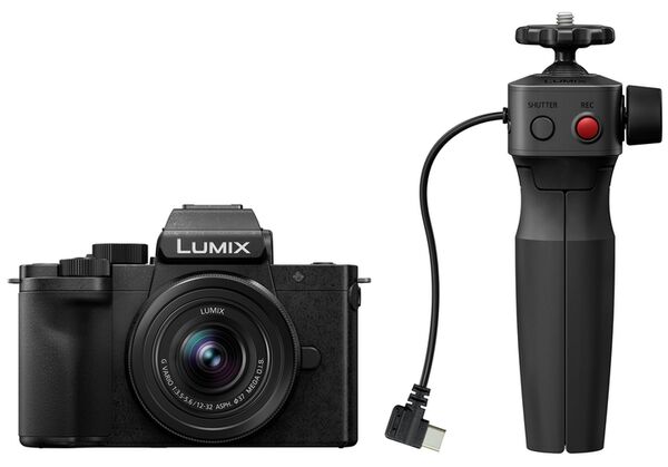 Panasonic Lumix DC-G100D + AF 12-32mm f/3,5-5,6 asph. + Stativ Griff DMW-SHGR2 