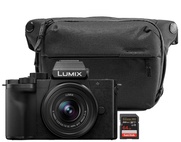 Panasonic Lumix DC-G100D + AF 12-32mm  + Peak Design Everyday Sling V2 + 64 GB 
