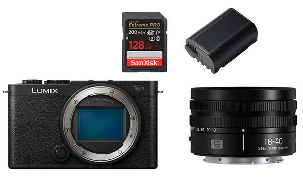 Panasonic Lumix DC-S9 + S 18-40mm f/4.5-6.3 + Akku DMW-BLK 22 + SanDisk 128 GB  Schwarz