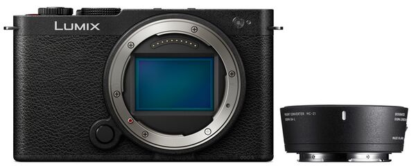 Panasonic Lumix DC-S9 + Sigma Mount Adapter MC-21 L-Mount Canon EF  Schwarz 