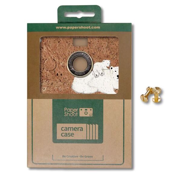 Paper Shoot Cork Case  Polar Bear