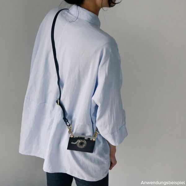 Paper Shoot Leather Strap  Black