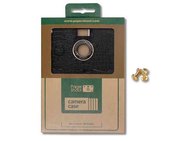 Paper Shoot Leather Texture Case  Black