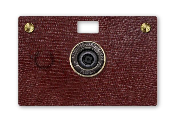 Paper Shoot Leather Texture Case  Burgundy Red