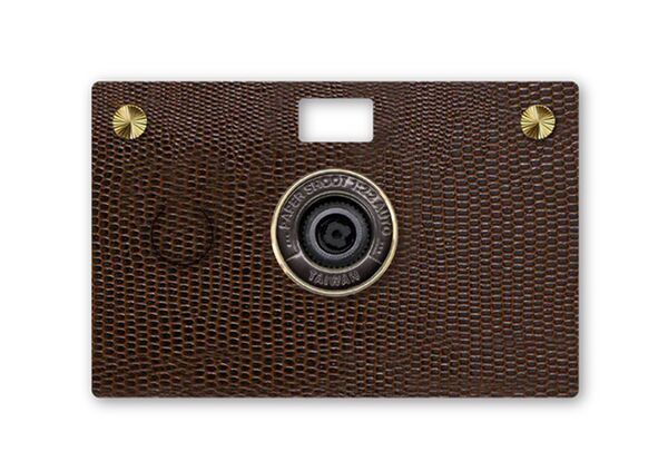Paper Shoot Leather Texture Case  Dark Camel Brown