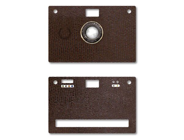 Paper Shoot Leather Texture Case  Dark Camel Brown