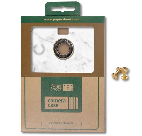 Paper Shoot Stone Pattern Paper Case -  Arabescato Corchia