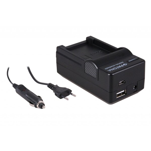 Patona 4in1 Ladegerät für Casio NP-60 NP60 EXILIM EX-S10 EX-Z80 EX-Z 