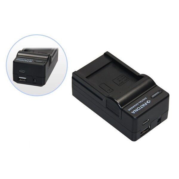 Patona 4in1 Ladegerät für Olympus  Li-40B Li-42B