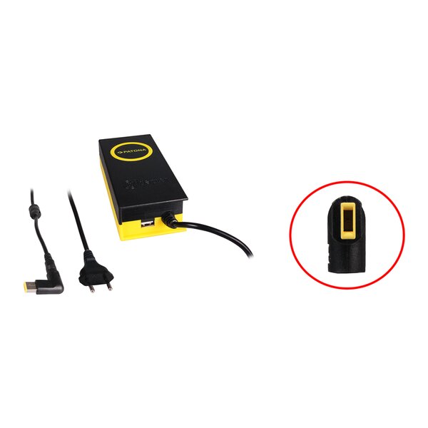 Patona 90W Synchron Adapter 11x4,5x12mm 20V incl. USB Output 2,1A 