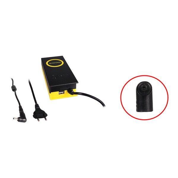 Patona 90W Synchron Adapter 4x1,35x10mm 19V incl. USB Output 2,1A 