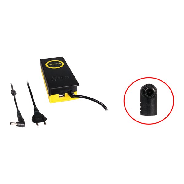 Patona 90W Synchron Adapter 6,5x4,4x10mm 19,5V incl. USB Output 2,1A 