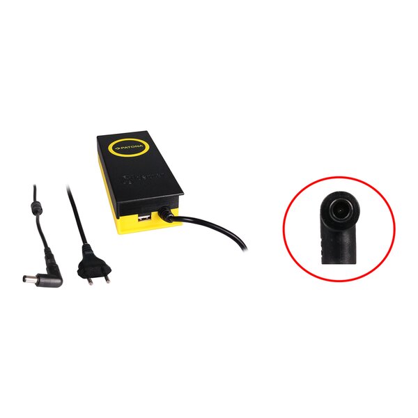 Patona 90W Synchron Adapter 7,4x5x12mm 18,5V incl. USB Output 2,1A 