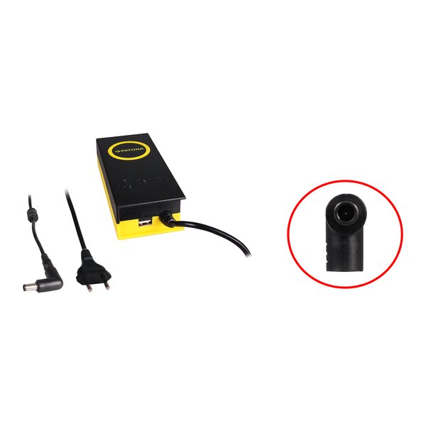 Patona 90W Synchron Adapter 7,4x5x12mm 19,5V incl. USB Output 2,1A 