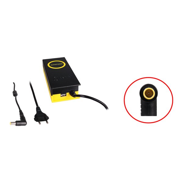 Patona 90W Synchron Adapter 7,9x5,4x12mm 20V incl. USB Output 2,1A 