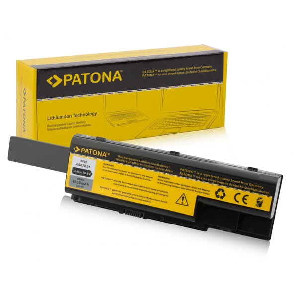 Patona Akku für Acer Aspire AS07B41 AS07B42 AS07B51 AS07B71 10,8V 8800mAh 