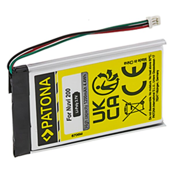 Patona Akku für Garmin Nuvi 200 Nuvi 205 250 255 260 200W 205T 205W 205WT 252W 
