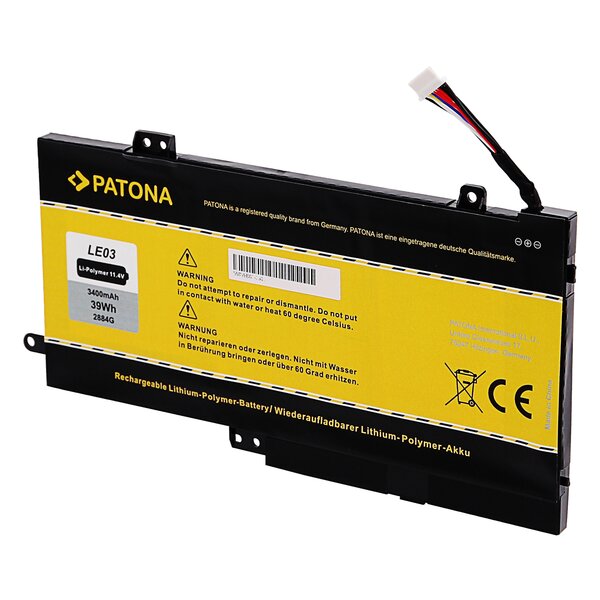 Patona Akku für HP Envy x360 m6-w101dx W103DX W010DX W102DX Pavilion x360 - 13-s120nr LE03XL LE03 