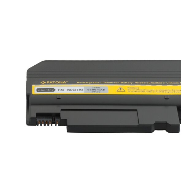 Patona Akku für IBM Thinkpad T40 T41 T42 T43 R51 02K8193 6600mAh 