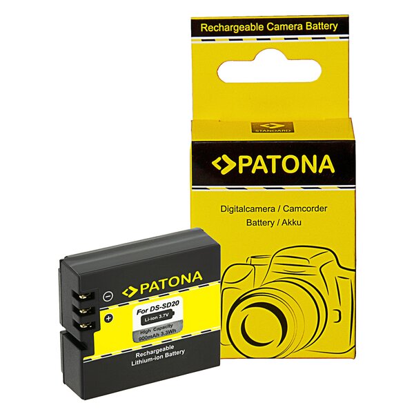 Patona Akku für Rollei Bullet 3s 4s 5s DS-SD20 Astak CM-7200 HD Star 60 