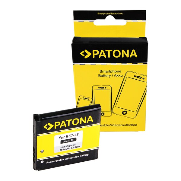 Patona Akku für Sony Ericsson BST-38 C510 C902 C905 Jalou (F100i) K770i K850i 