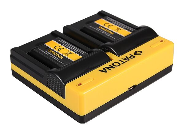 Patona Dual Ladegerät für Casio NP-120 CoolPix S2500 S3100 S4100 inkl. Micro-USB Kabel 