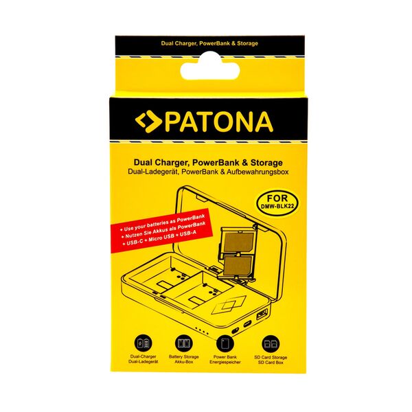 Patona Dual Ladegerät für Panasonic  DMW-BLK22