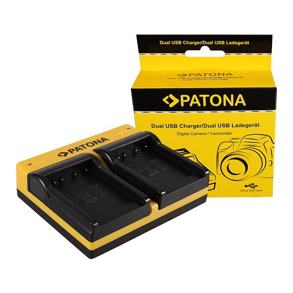 Patona Dual Ladegerät für Actionpro X7 ISAW A1 A2 A3 BCH7E X7 X7 ISAW A1 A2 A3 BCH7E X7 inkl. Micro-U 