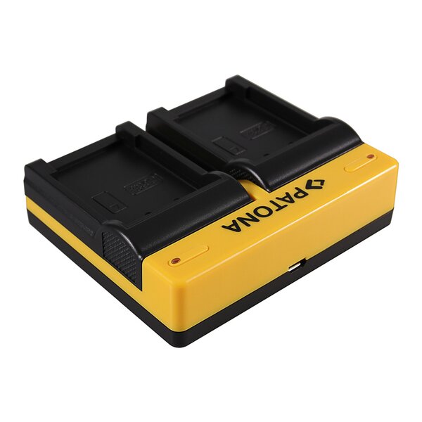 Patona Dual Ladegerät für Casio NP-20 Exilim EXM1 EX-M1 EXM2 EX-M2 EXM20 EX-M20 EXS1 inkl. Micro-USB 