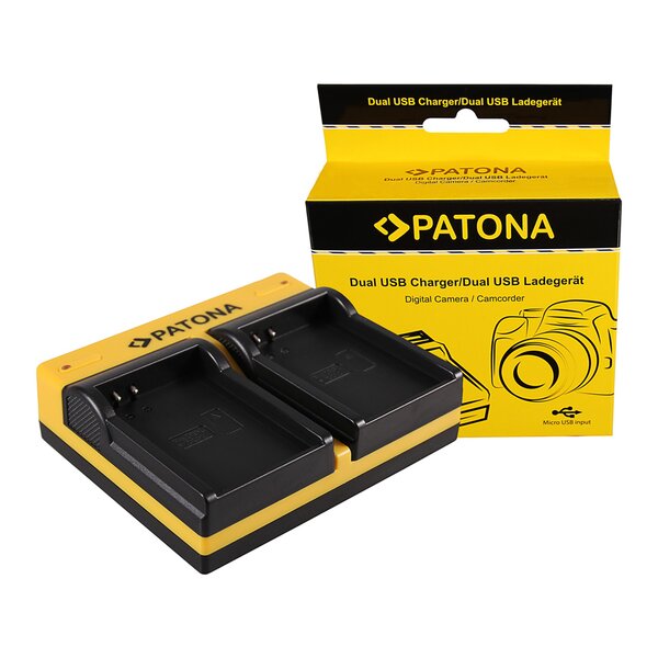 Patona Dual Ladegerät für Drift Drift CFXDC02 HD Ghost inkl. Micro-USB Kabel 