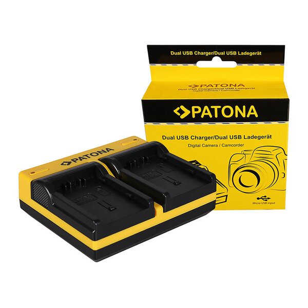 Patona Dual Ladegerät für Hitachi CGA-DU14 DZMV350A DZMV350A DZ-MV350A DZ-MV350A DZMV350E inkl. Micro 