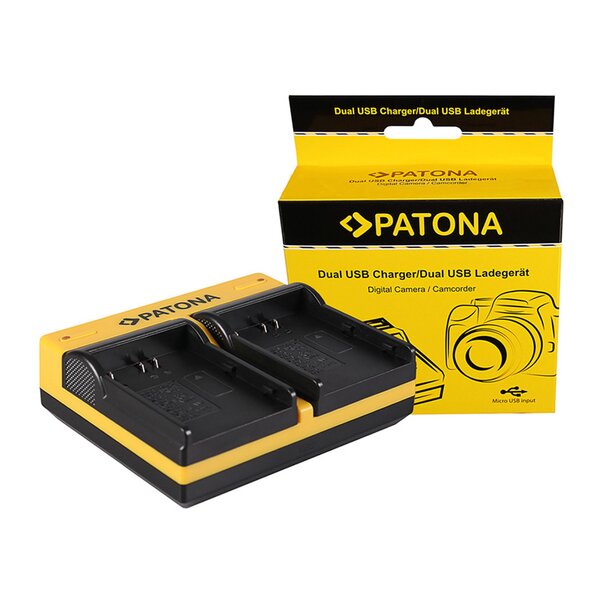 Patona Dual Ladegerät für Konica Minolta Nikon EN-EL3 Dynax 5D 7D Nikon EN-EL3 Minolta inkl. Micro-US 