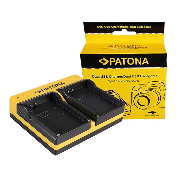 Patona Dual Ladegerät für Samsung BP-80W SCD385SC SC-D385SC VPD381 VP-D381 VPDX100 inkl. Micro-USB Ka 